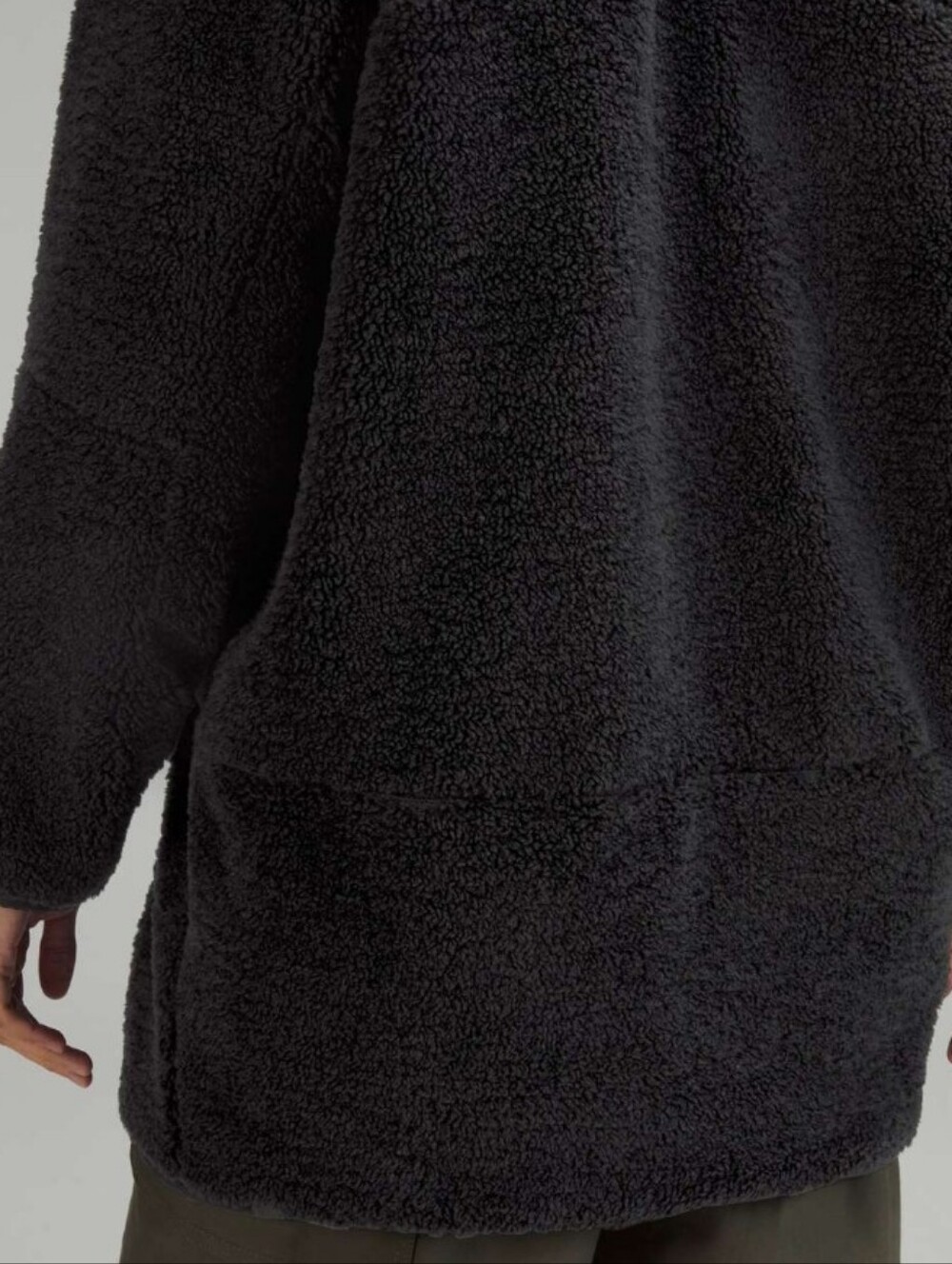 Lululemon Colarless Textured Fleece Full Zip Oversized Coat Jacket Size 6 - Picture 12 of 13